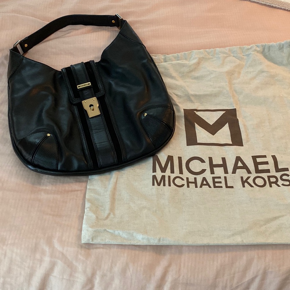 Michael Kors Vintage Leather Hobo Shoulder Purse